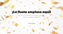 Página De Destino Multipropósito Para La Fiesta Empieza Aqui