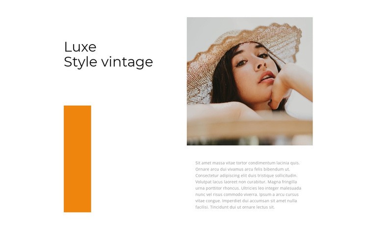 Style vintage Maquette de site Web
