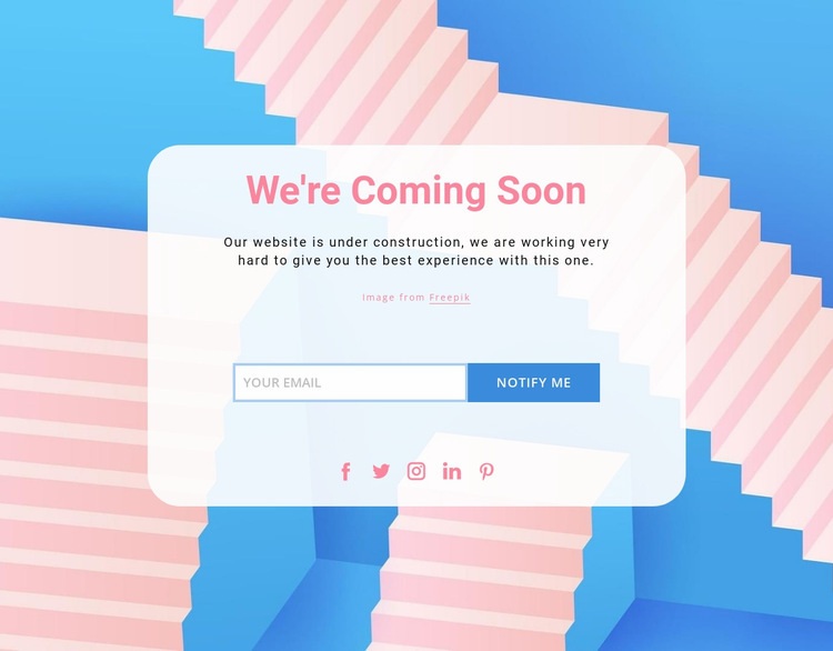 We are coming soon page Homepage Design