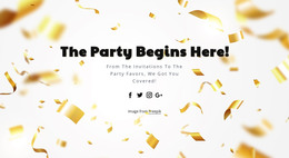 The Party Begins Here - HTML Website Template