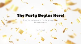 The Party Begins Here - HTML Website Template