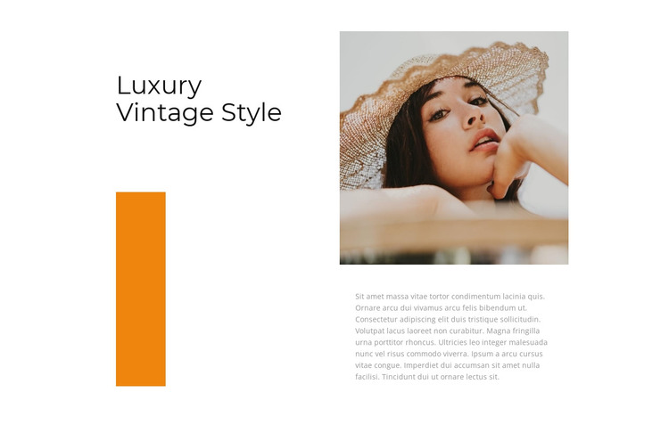 Vintage style HTML Template