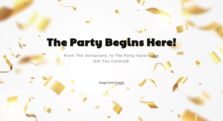 The party begins here HTML5 Template