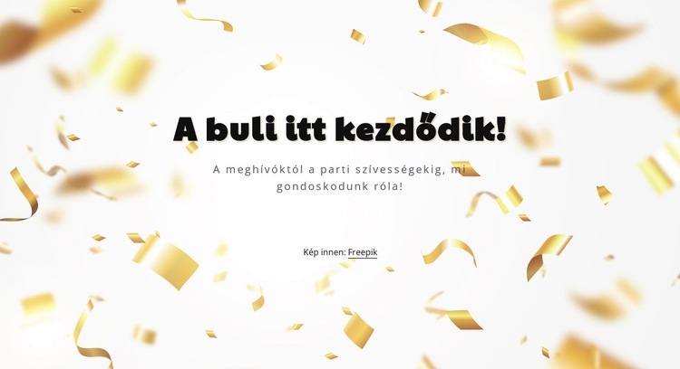 A buli itt kezdődik Weboldal sablon