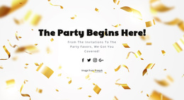 The Party Begins Here Joomla Template Editor