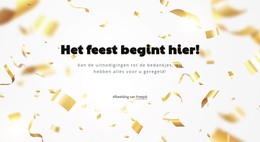 Het Feest Begint Hier - HTML-Websitesjabloon