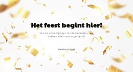 Het Feest Begint Hier - Premium-Sjabloon