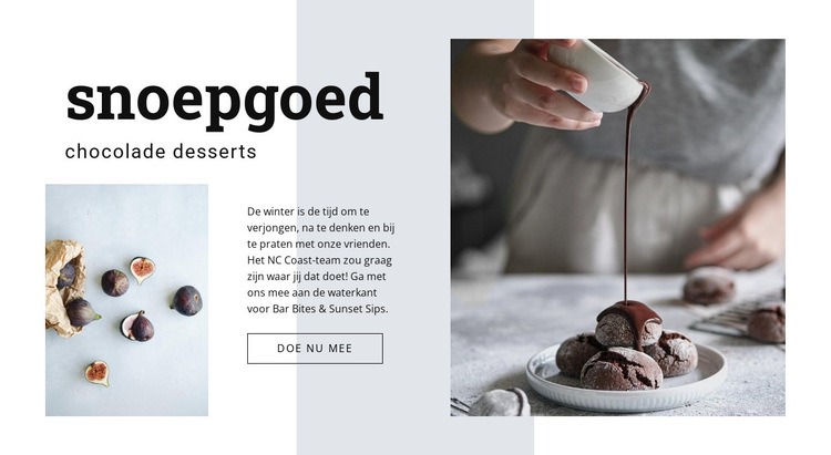 Chocoladedesserts Website ontwerp