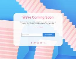 Landing Page Template For We Are Coming Soon Page