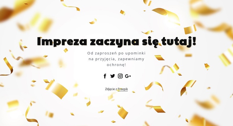 Impreza zaczyna się tutaj Szablony do tworzenia witryn internetowych