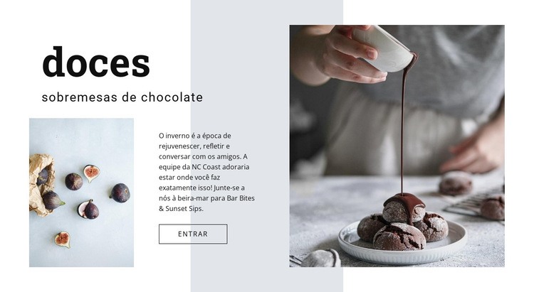 Sobremesas de chocolate Design do site
