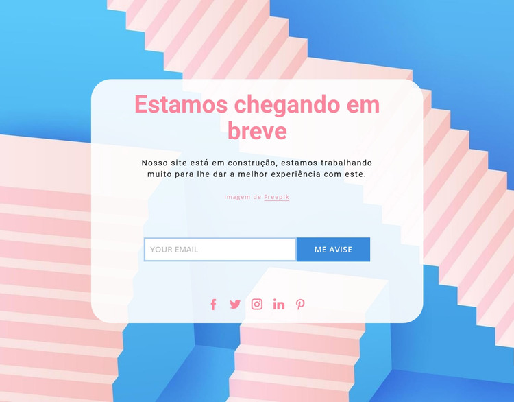 Estamos chegando em breve página Modelo HTML