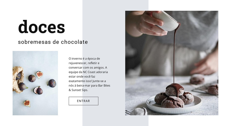 Sobremesas de chocolate Modelo de site