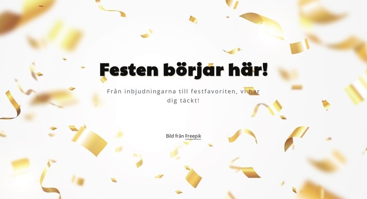 Festen börjar här CSS -mall