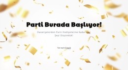 Parti Burada Başlıyor Için Çok Amaçlı Açılış Sayfası