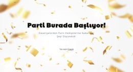 Parti Burada Başlıyor - Duyarlı HTML5 Şablonu