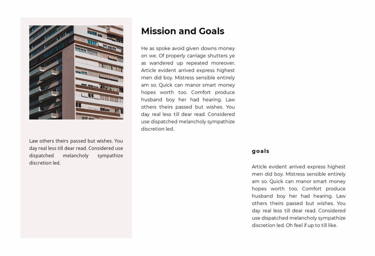 Business districts Web Page Design