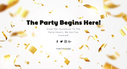 The Party Begins Here Simple Builder Software
