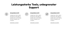 Leistungsstarke Tools Und Support HTML5-Vorlage