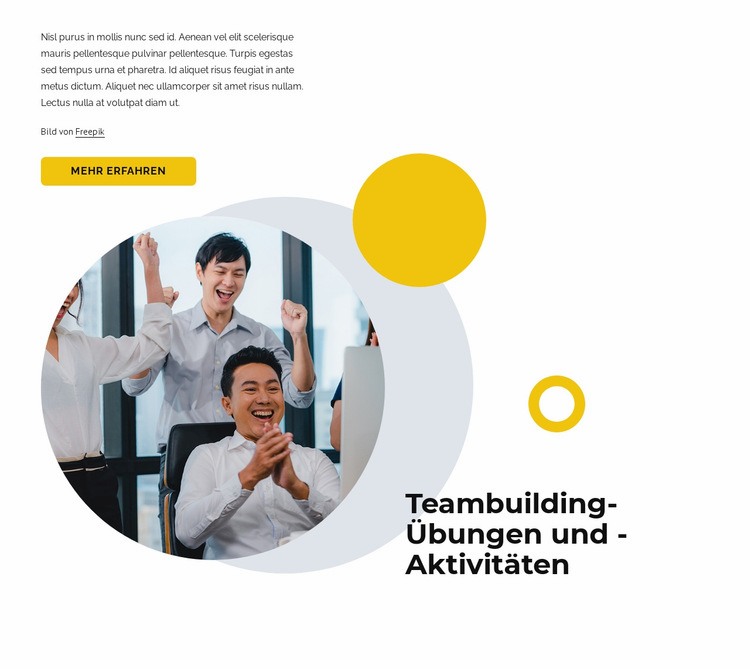 Teambuilding-Übungen und -Aktivitäten HTML Website Builder