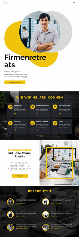 Firmenretreats – Mehrzweck-Produkte