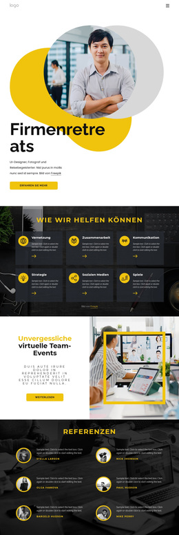 Firmenretreats – Fantastisches WordPress-Theme