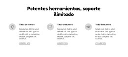 Potentes Herramientas Y Soporte - Prototipo De Sitio Web