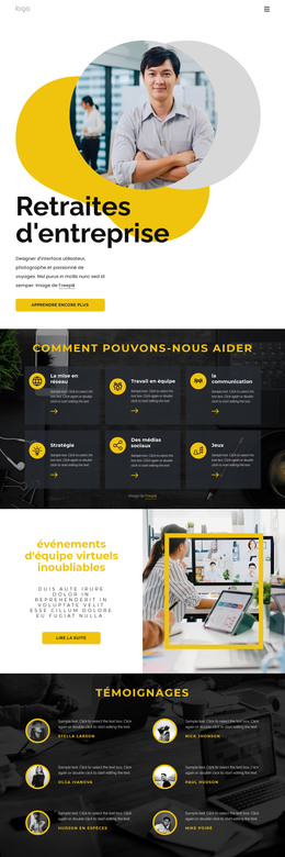 Retraites D'Entreprise - Modèle HTML Gratuit