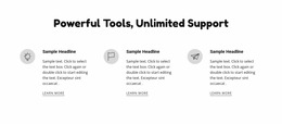 Powerful Tools And Support - HTML Website Designer