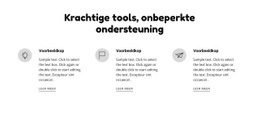 Krachtige Tools En Ondersteuning - Responsieve Websitesjablonen