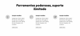 Ferramentas Poderosas E Suporte Design Do Site