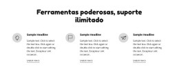 Ferramentas Poderosas E Suporte - Modelos De Sites Responsivos