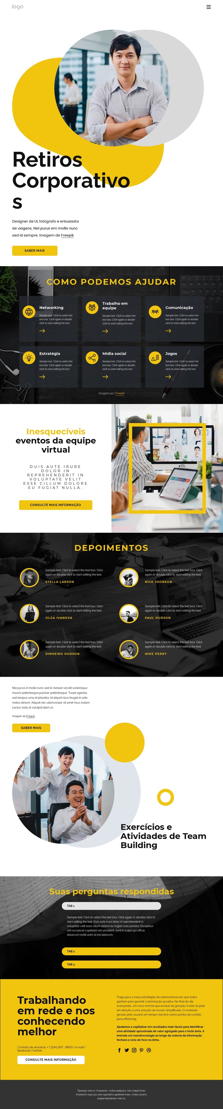 Retiros corporativos Template CSS