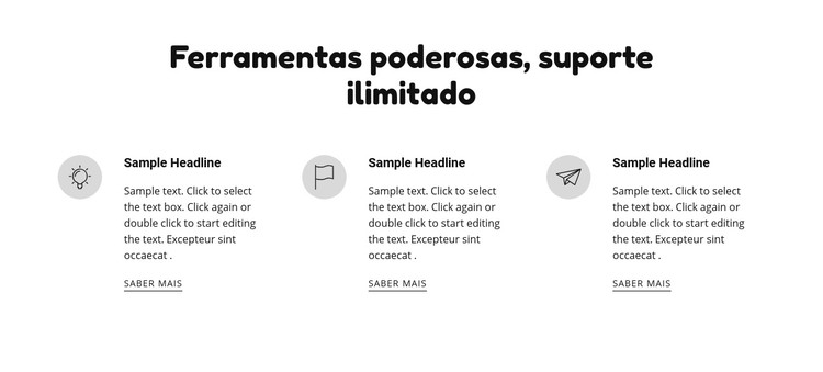 Ferramentas poderosas e suporte Template CSS