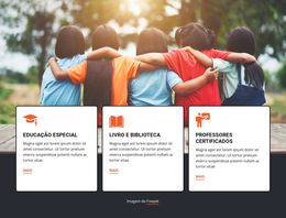 Layout Do Site Para Educação Acampamento De Verão