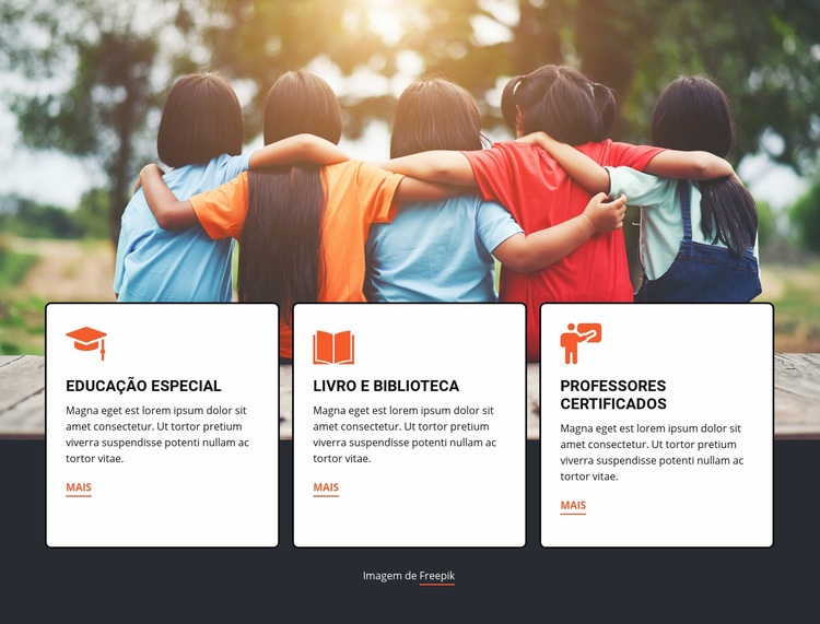 Educação acampamento de verão Landing Page