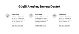 Güçlü Araçlar Ve Destek HTML5 Şablonu