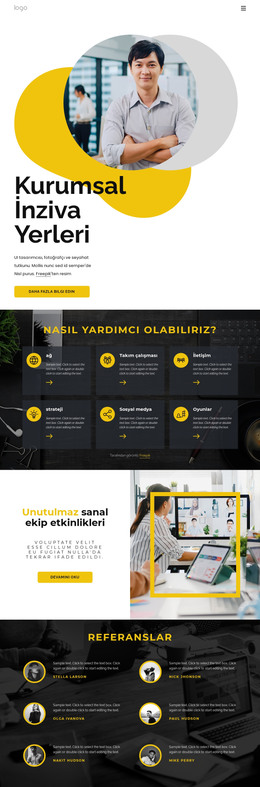 Kurumsal Inziva - HTML Sayfası Şablonu