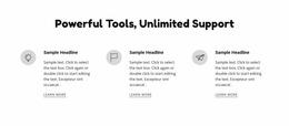 Powerful Tools And Support - Webpage Layout