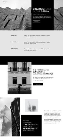 Creative concept architecture - CSS Template by Nicepage