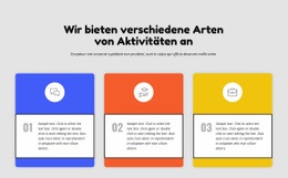 Atemberaubendes Webdesign Für Farbige Spalten Mit Merkmalen