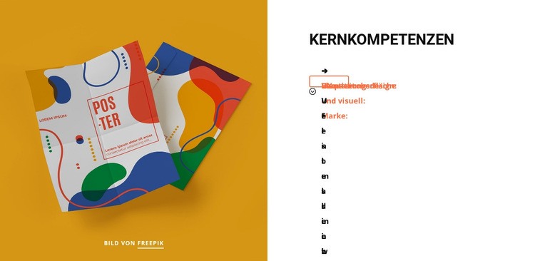 Kernkompetenzen des Designstudios Website-Vorlage