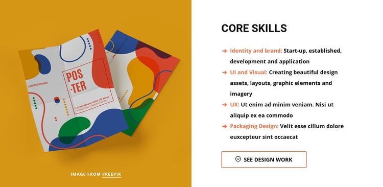 Core skills of design studio Elementor Template Alternative
