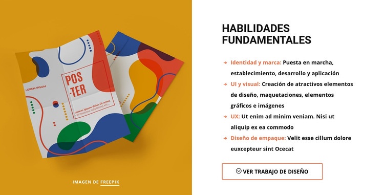 Habilidades básicas del estudio de diseño Plantilla Joomla