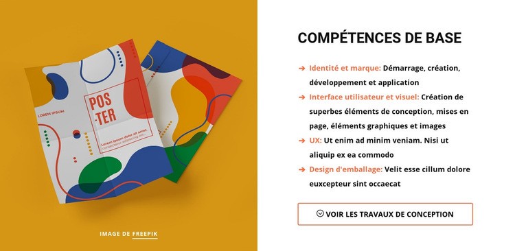 Compétences fondamentales du studio de design Modèle CSS