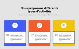 Colonnes Colorées D'Objets Modèles Html5 Réactifs Gratuits