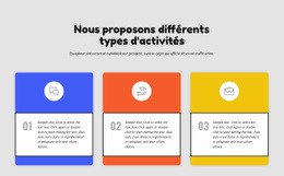 Amorcer Le HTML Pour Colonnes Colorées D'Objets