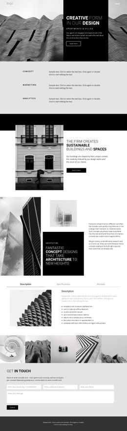Architecture, urban design, master planning - Html Code Example by Nicepage