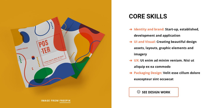 Core skills of design studio HTML Template