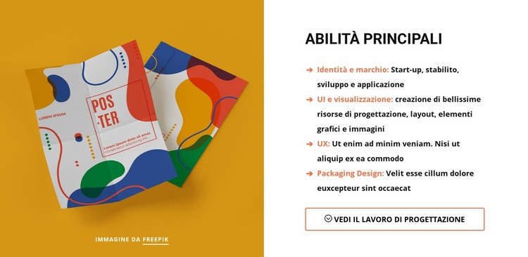 Competenze fondamentali dello studio di design Modelli di Website Builder